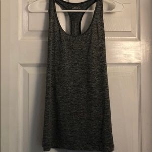 Gray/black work out tank